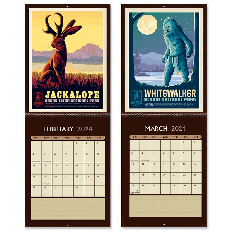 2024 Legends of the National Parks Wall Calendar