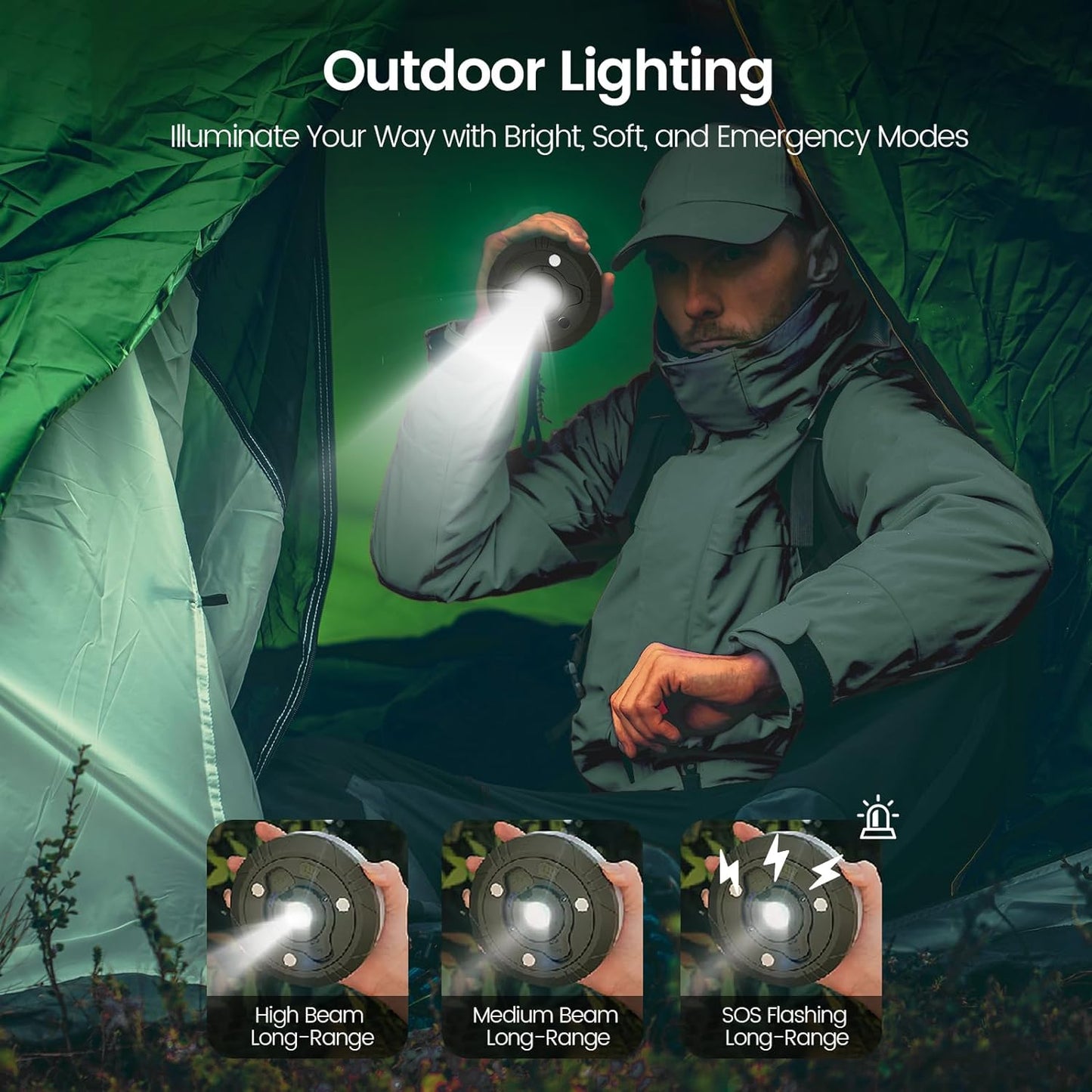 Camping Outdoor Waterproof Portable Stowable String Light