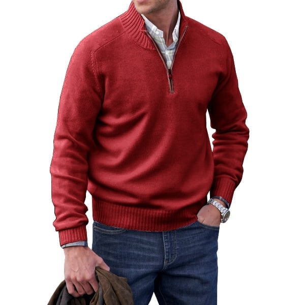 Men's Cashmere Zipper Basic Sweater (Buy 2 Free Shipping)