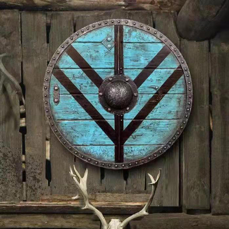 Battle Damaged Viking Wooden Shield 30CM