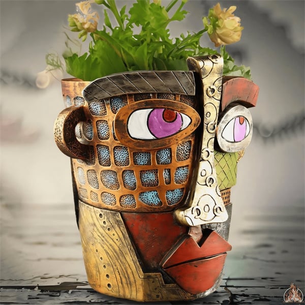 Handmade Brutalist Abstract Beauty Face Flower Pot - Buy two and get free shipping!