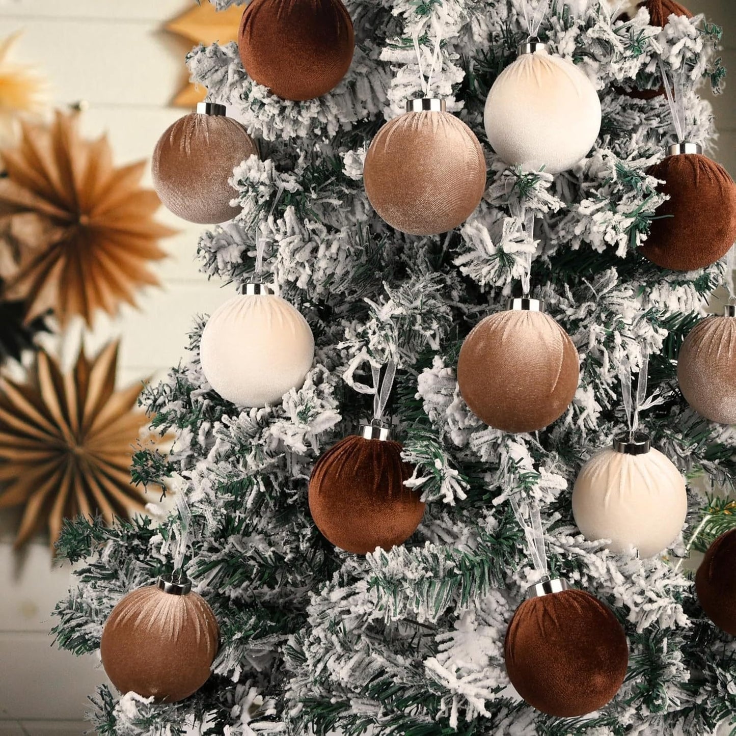 🎄15pcs Christmas Tree Ornaments Velvet Balls🎁