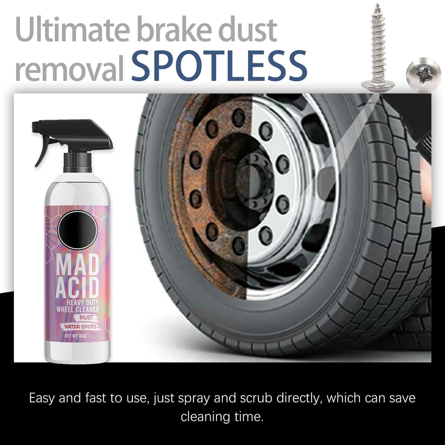 🔥Heavy Duty Wheel Rust And Water Spot Cleaner