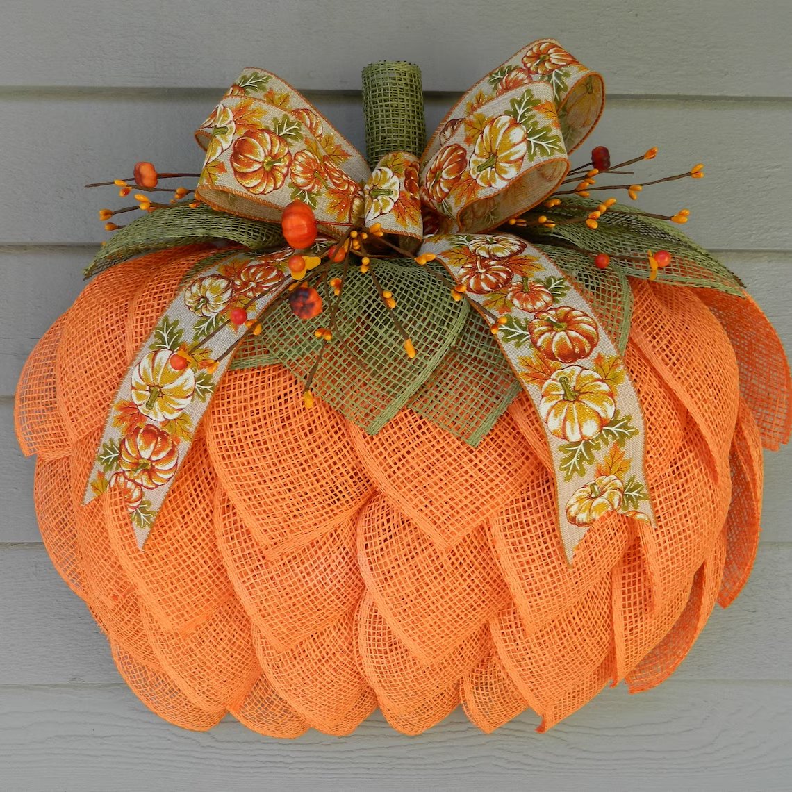 🔥Last Day 60% OFF 🍁 Farmhouse Pumpkin Wreath For Front Door