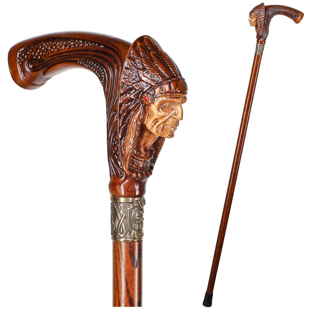 Designer Art Wooden Cane badass Walking Stick Horse with Saddle, Fancy decorative canes for ladies and men