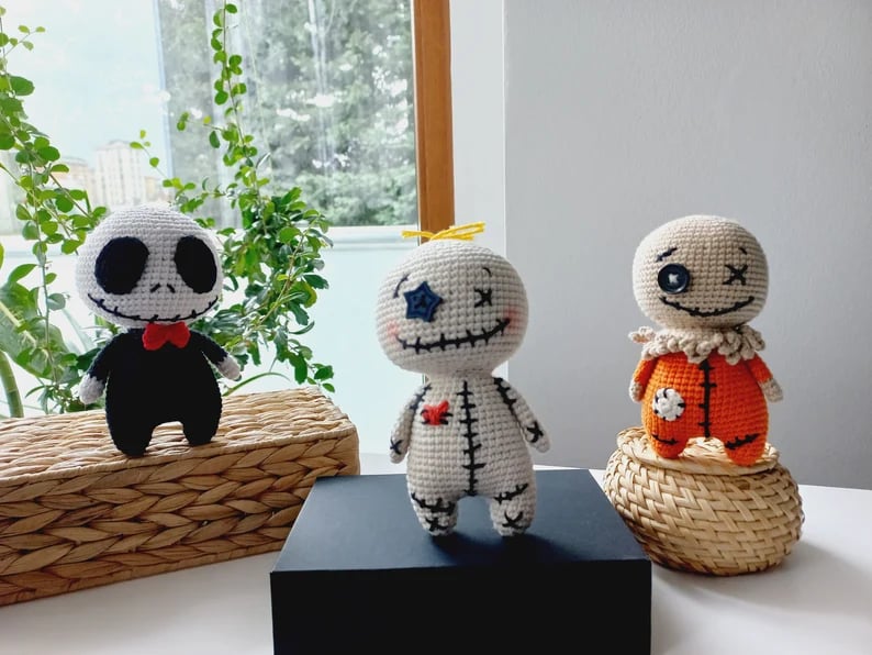 Handmade Crochet Halloween Cute Doll Decoration