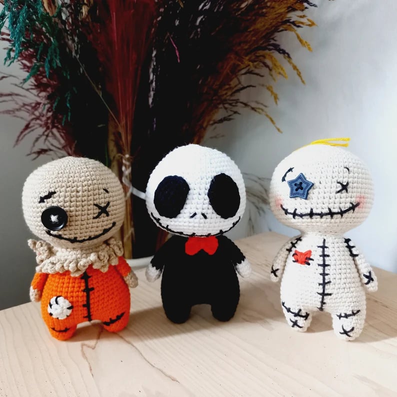 Handmade Crochet Halloween Cute Doll Decoration