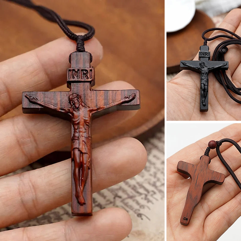 😍💥Special offer - Jesus Cross Wooden Necklace