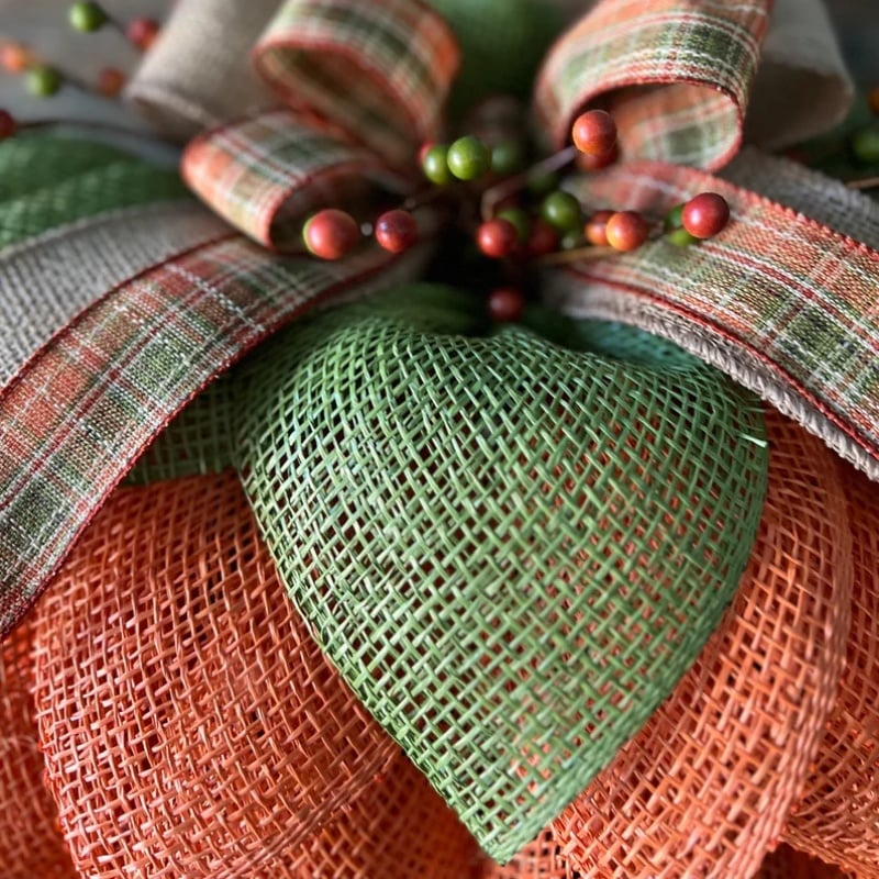 🔥Last Day 60% OFF 🍁 Farmhouse Pumpkin Wreath For Front Door