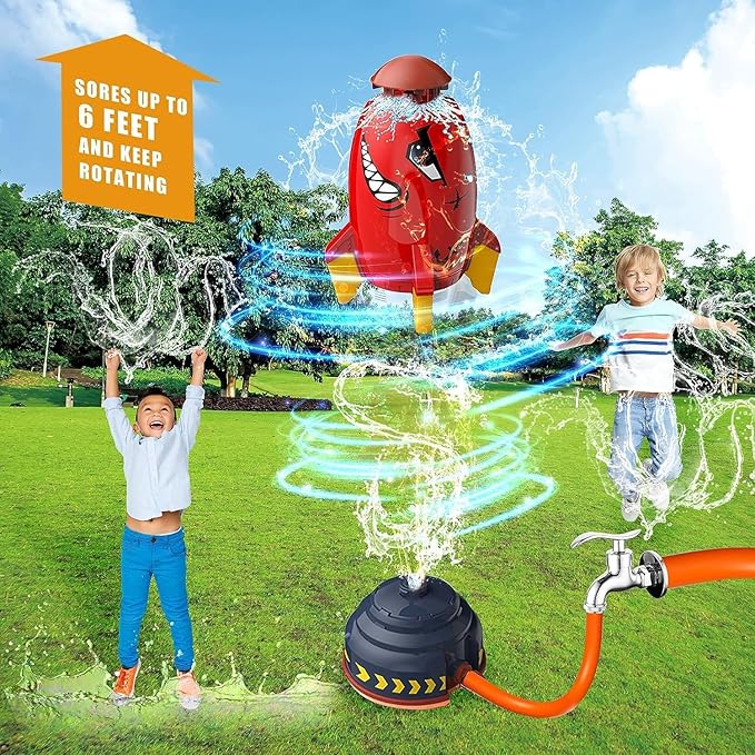 Water Rocket Launcher Sprinkler for Kids Outdoor Play