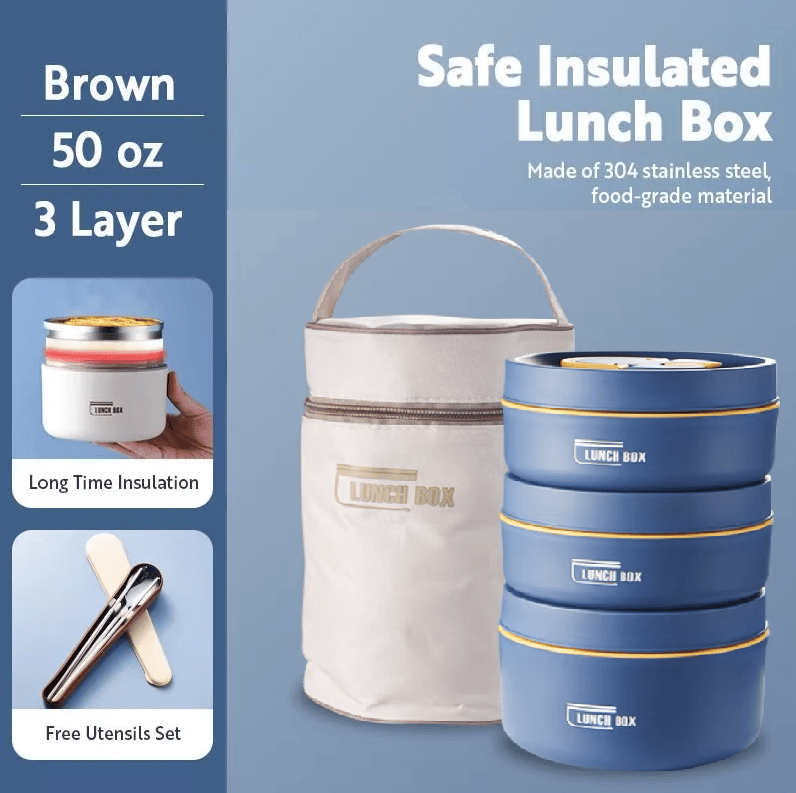 (Promotion 49% OFF) Portable Insulated Lunch Container Set - BUY 2 FREE SHIPPING