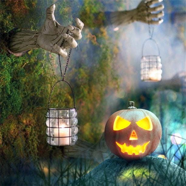 A Pair of Halloween Ghost Hand Lantern