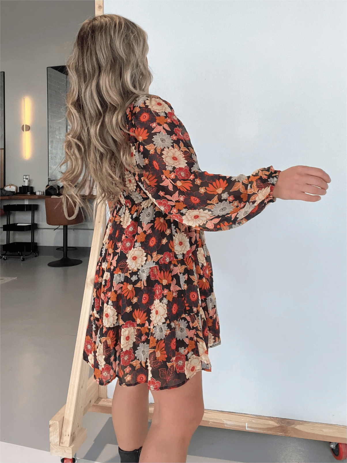 NEW FALL FOLIAGE TIERED DRESS (BUY 2 FREE SHIPPING)