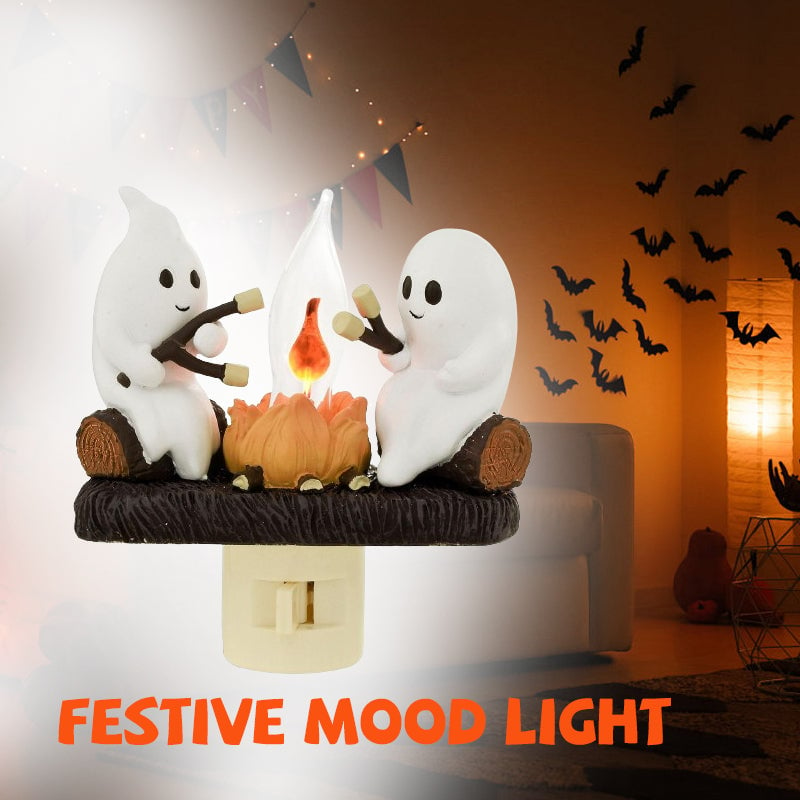 🔥2024 Ghost Campfire Flickering Nightlight✨🎃👻Buy 3 save 10%