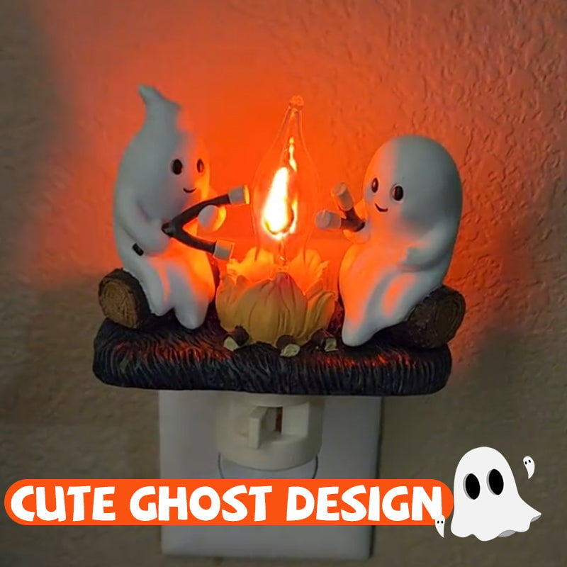 🔥2024 Ghost Campfire Flickering Nightlight✨🎃👻Buy 3 save 10%