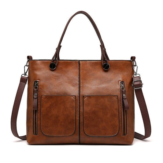 Ladies vintage leather shoulder bag