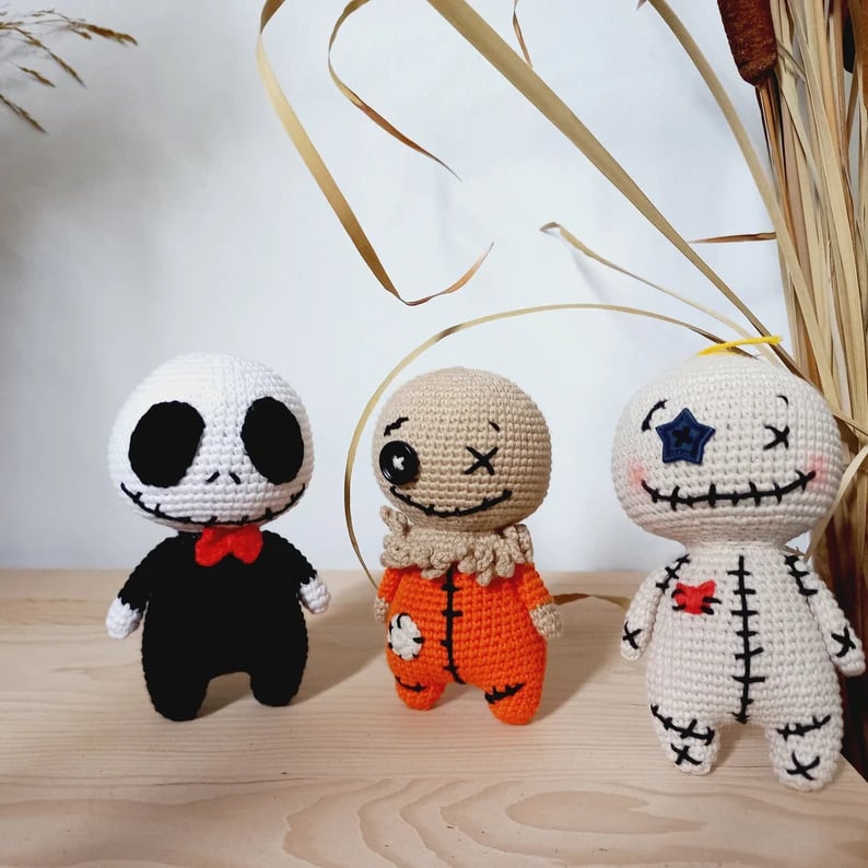 Handmade Crochet Halloween Cute Doll Decoration