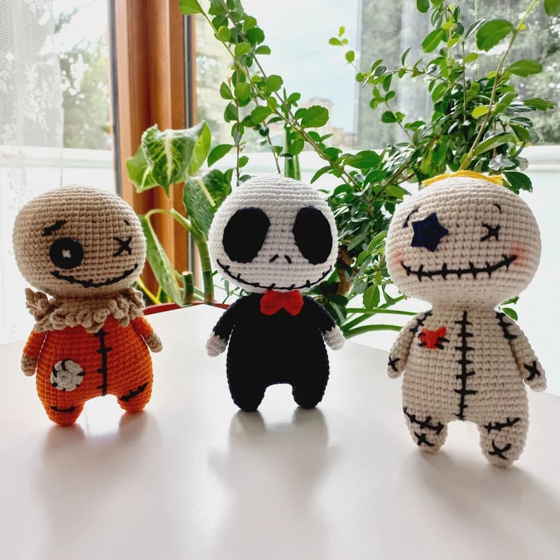 Handmade Crochet Halloween Cute Doll Decoration