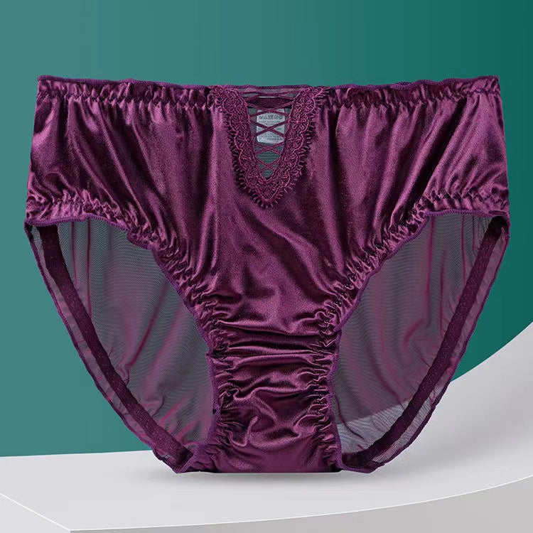 Lace Lingerie Ladies Satin Ice Seamless Panties💥Buy 1 Get 2 Free (3PCS)