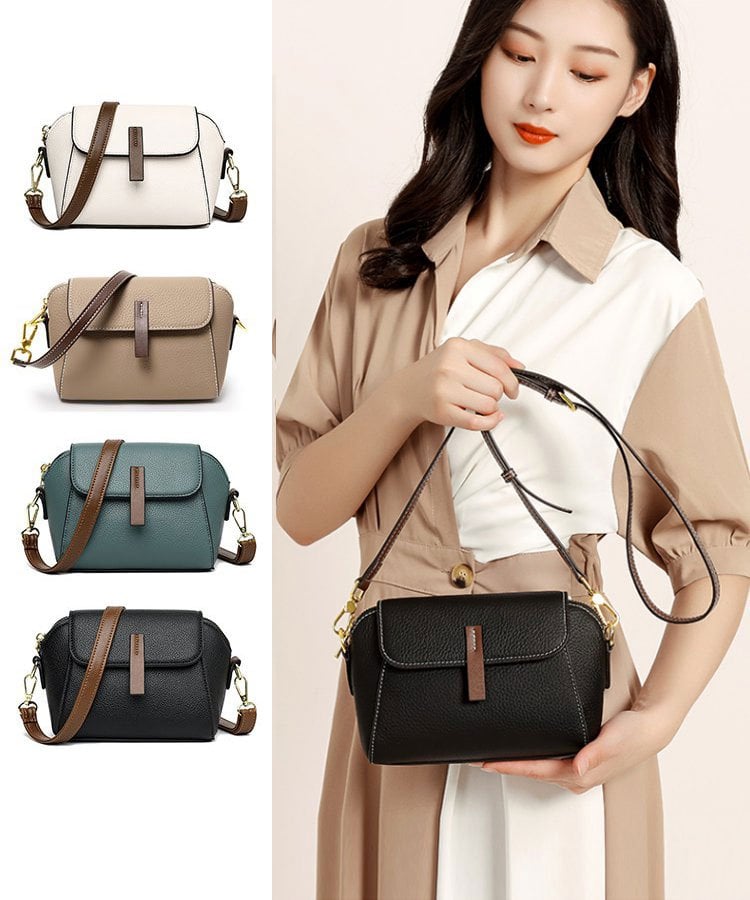 Light luxury soft leather trendy and versatile crossbody bag