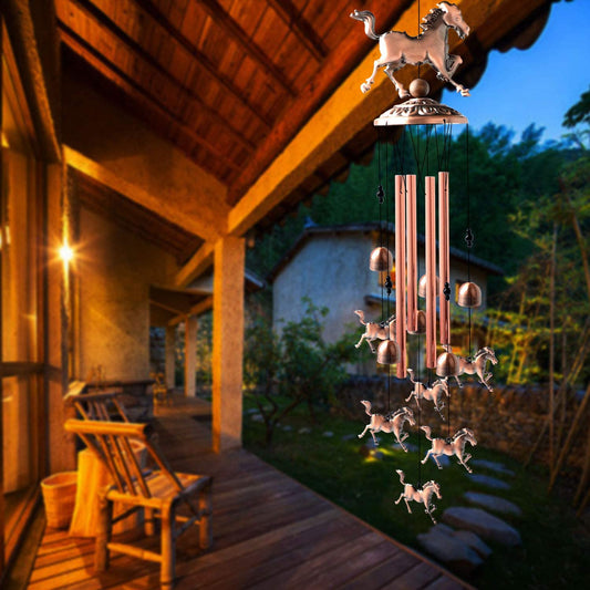 (🔥 Promotion--40%OFF)Pure hand-made Copper Horse wind chimes