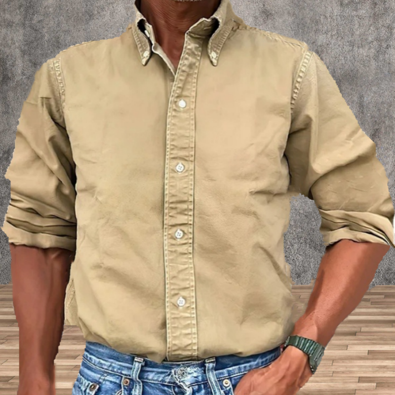 🔥BUY 2 GET 10% OFF💝Men's Vintage Premium Washed Long Sleeve Shirt