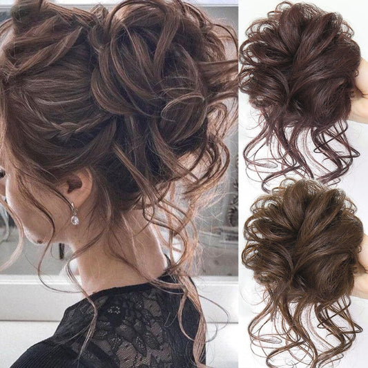 Messy Curly Hair Bun 🔥