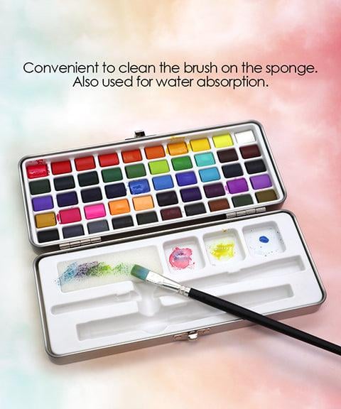 Premium Aquarell Set von 50 mit Pinsel