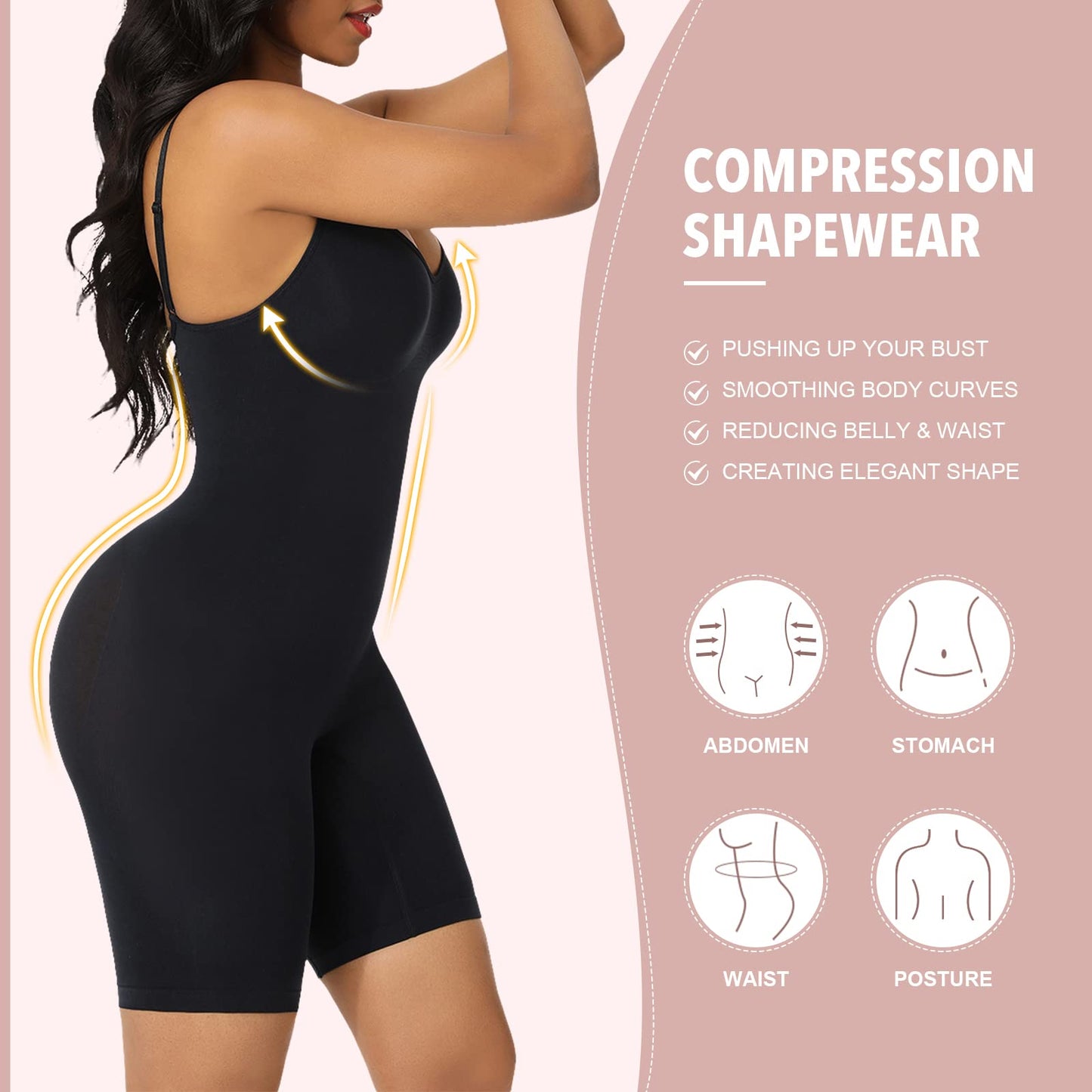 🔥49 % OFF🔥Shapewear for Women Tummy Control Full Bust Body Shaper
