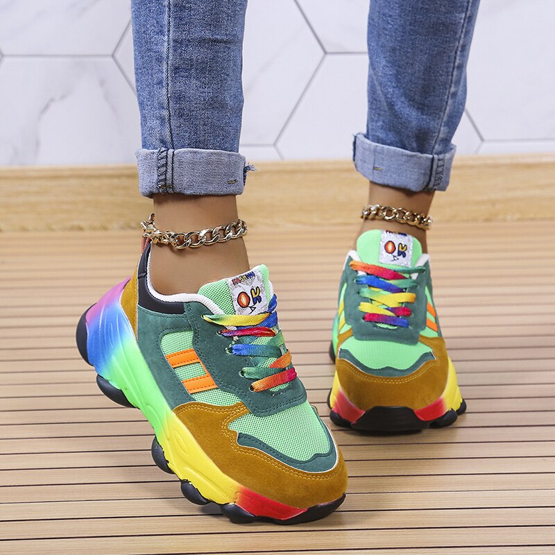 Comfortable & Stylish Rainbow Sneakers