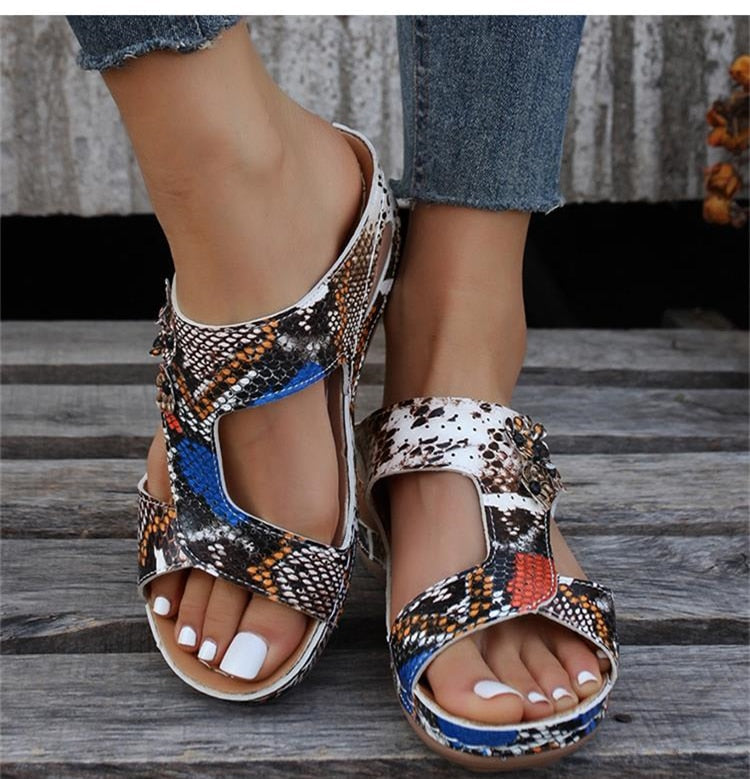 🔥Summer Sale 50% OFF🌈 Premium Slip-On Orthopedic Diabetic Wedge Sandals For Women