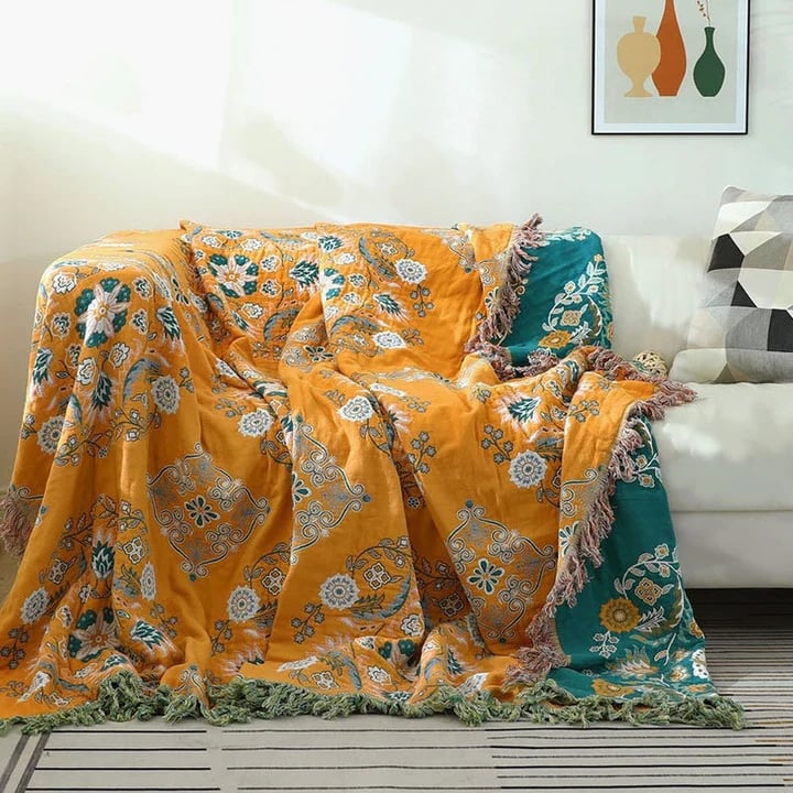 Cotton Queen Bedcover Sofa Blanket