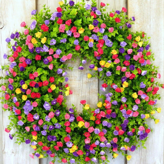 💐🎉Farmhouse Colorful Cottage Wreath🎁