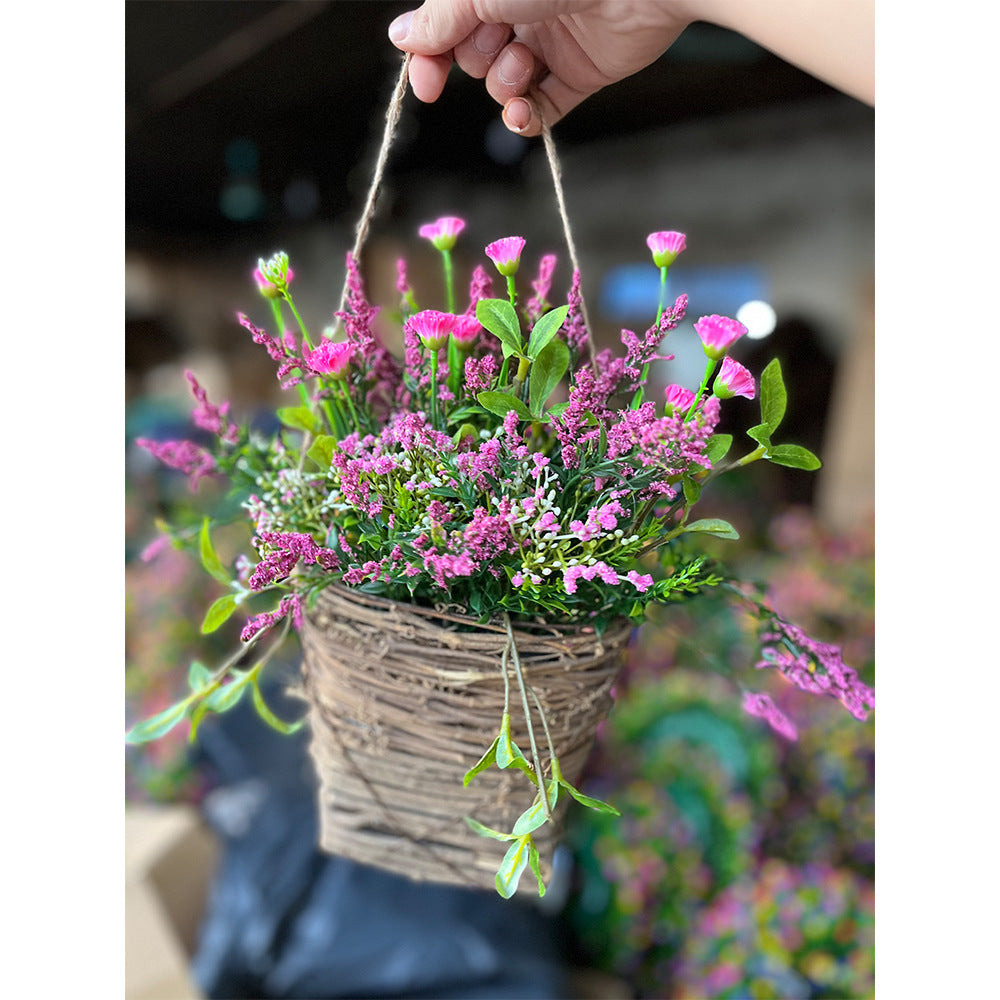 🎁🔥Promotion -50% OFF💐Cream Hydrangea Door Hanger Basket Wreath