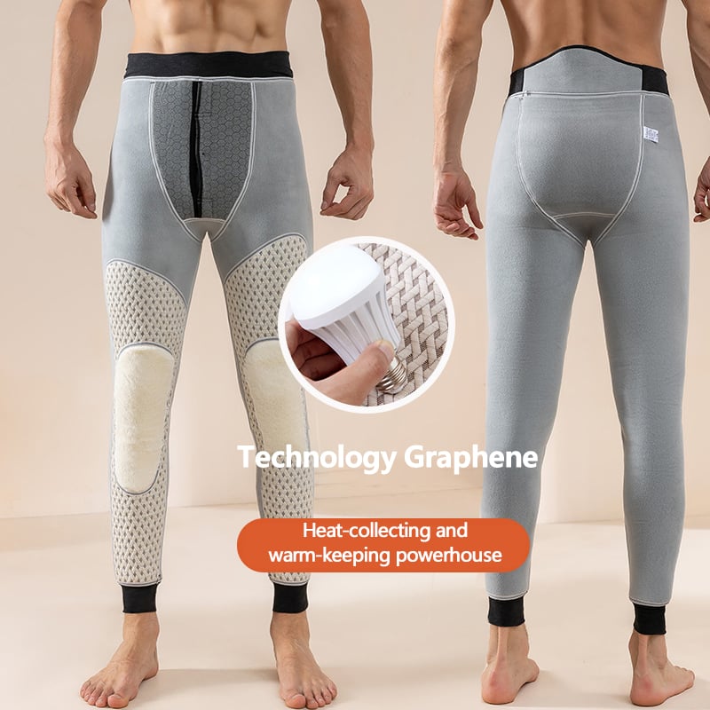 🔥Winter Lamb Wool Plus Velvet Thickened Graphene Heating Knee Pads Warm Pants