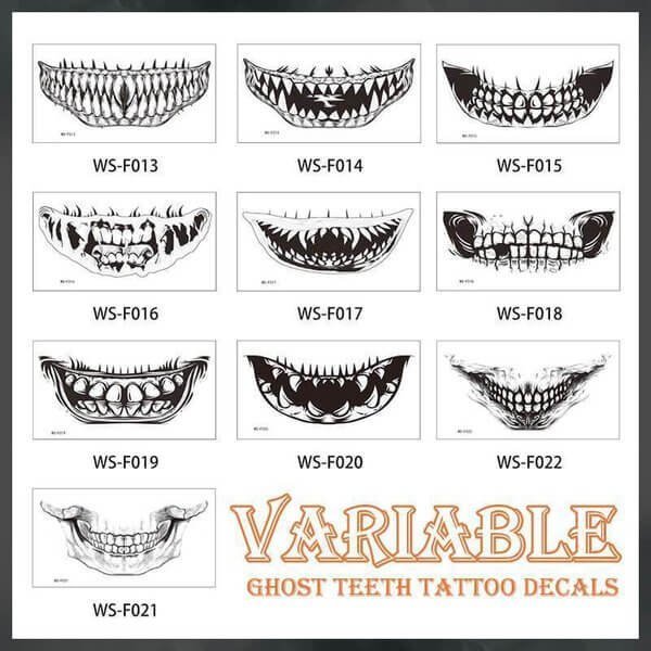 Halloween prank makeup temporary tattoo