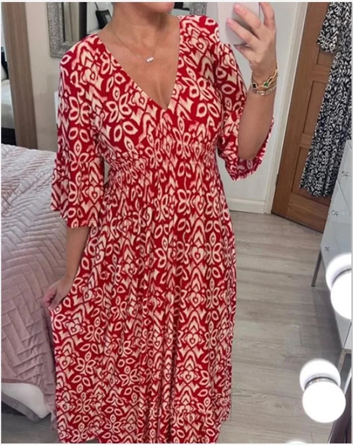 🔥50% OFF🔥V-neck floral dress