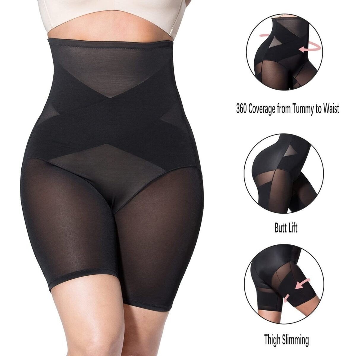 CROSS COMPRESSION ABS & BOOTY HIGH WAISTED SHAPER