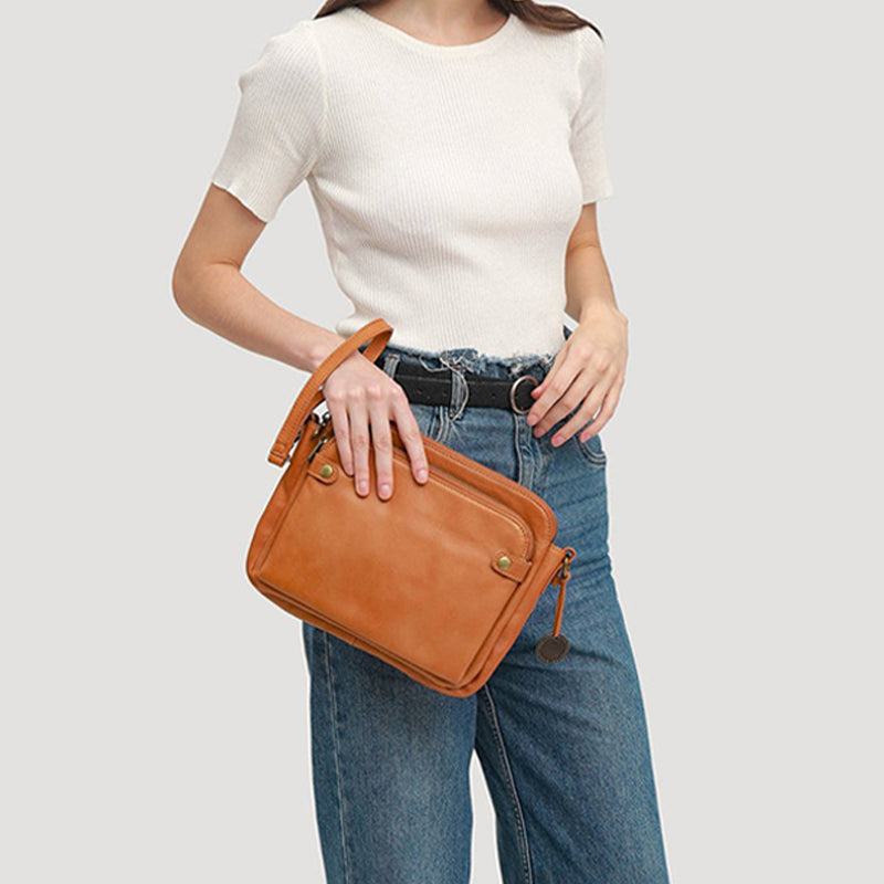 🔥Three-Layer Leather Crossbody Shoulder & Clutch Bag