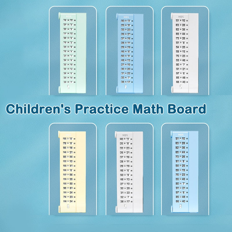 Arithmetic digit board for children's practice.