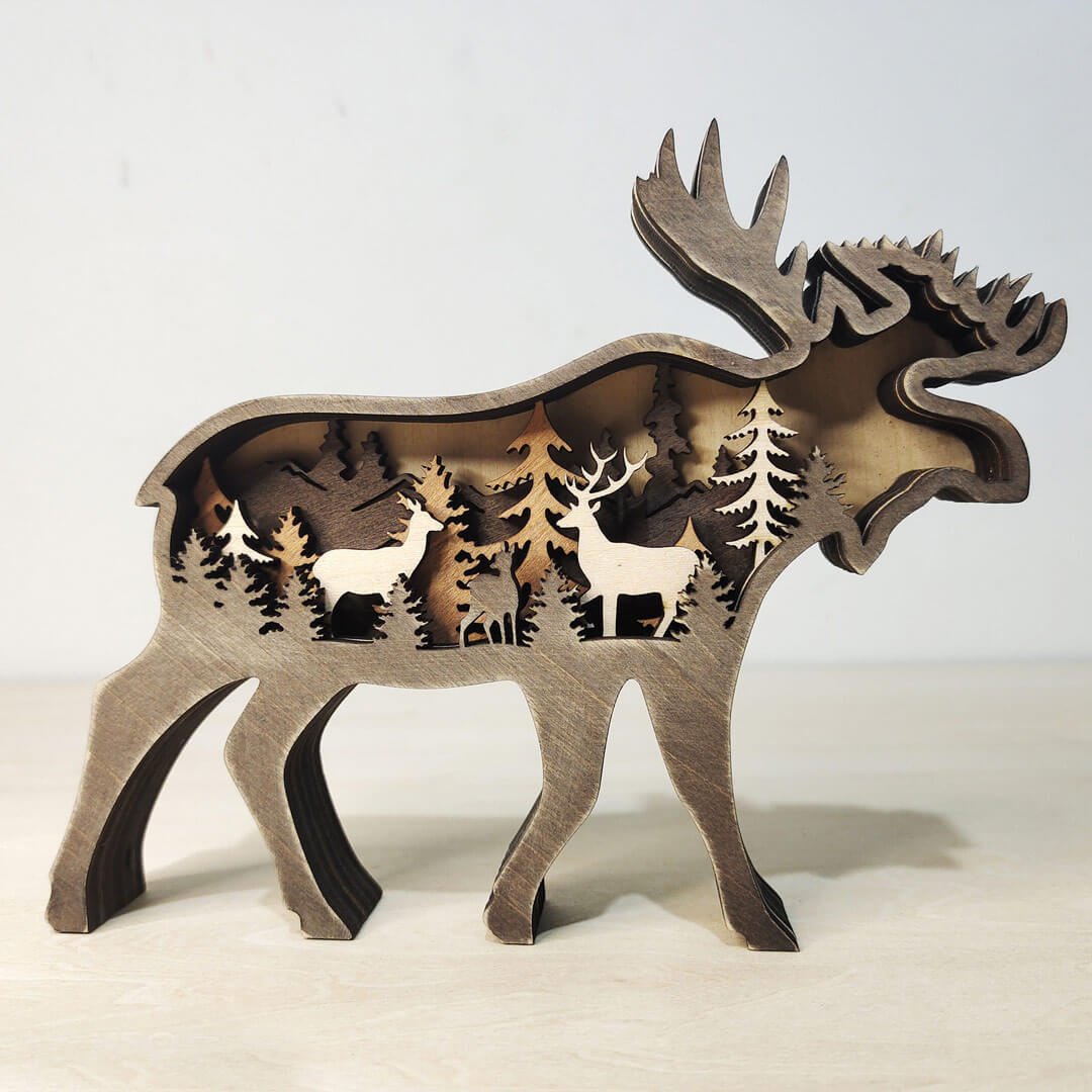 3D Wooden Carving Handcraft