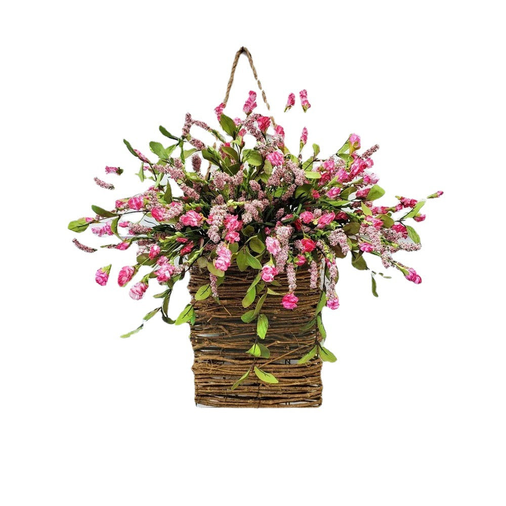 🎁🔥Promotion -50% OFF💐Cream Hydrangea Door Hanger Basket Wreath