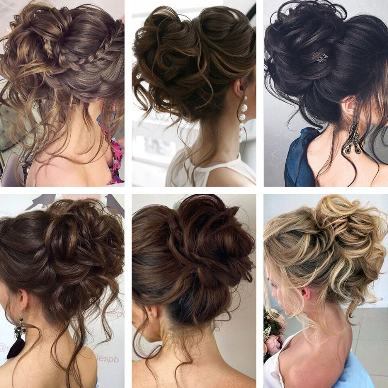 Messy Curly Hair Bun 🔥