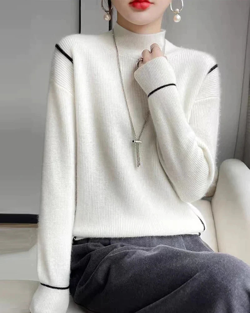 Elegant simple turtleneck sweater