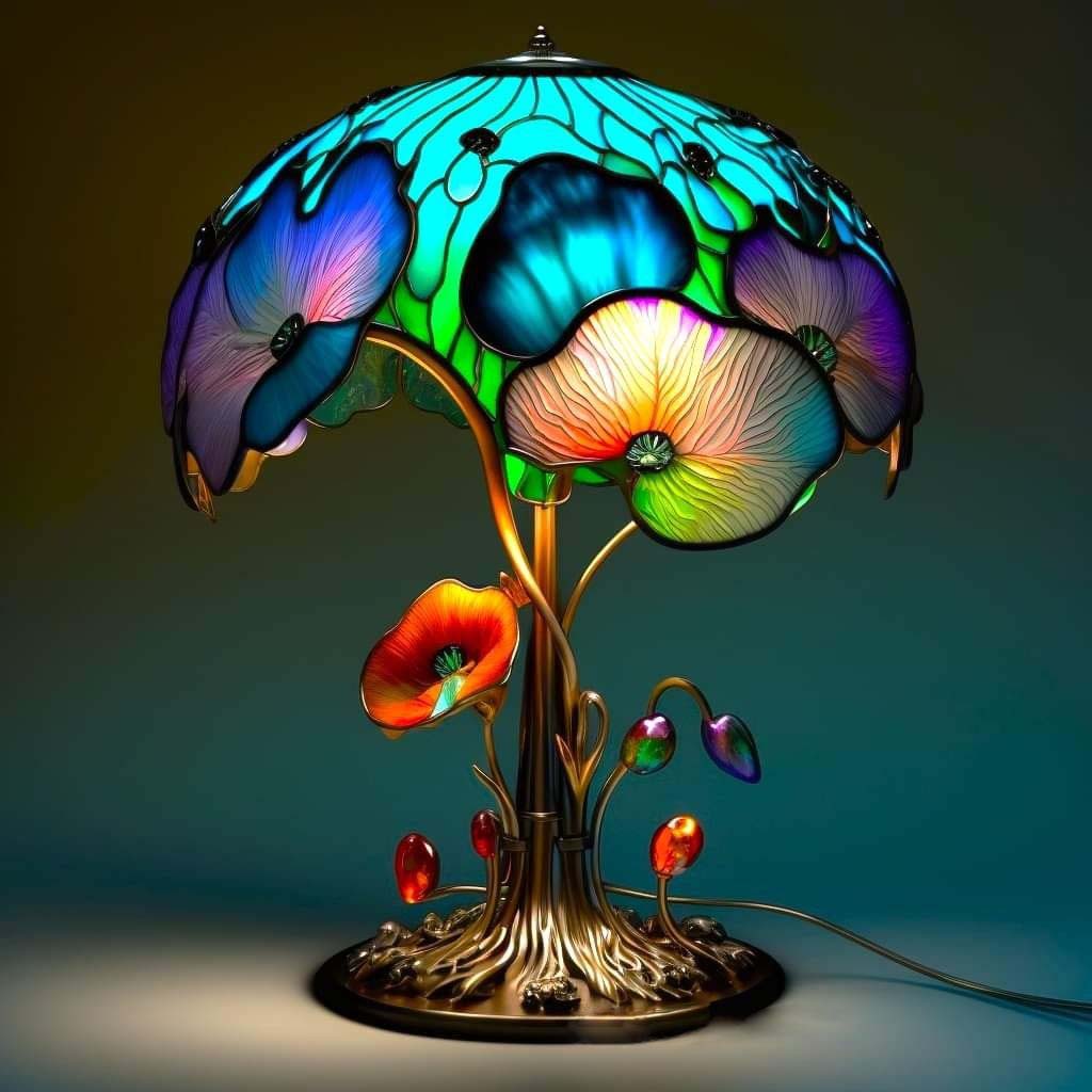 Stained Resin Plant Series Table Lamp🎉