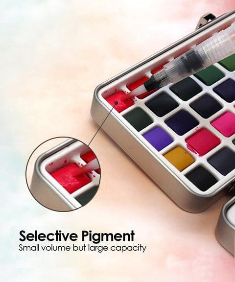 Premium Aquarell Set von 50 mit Pinsel