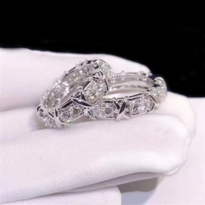 Cross full diamond ring