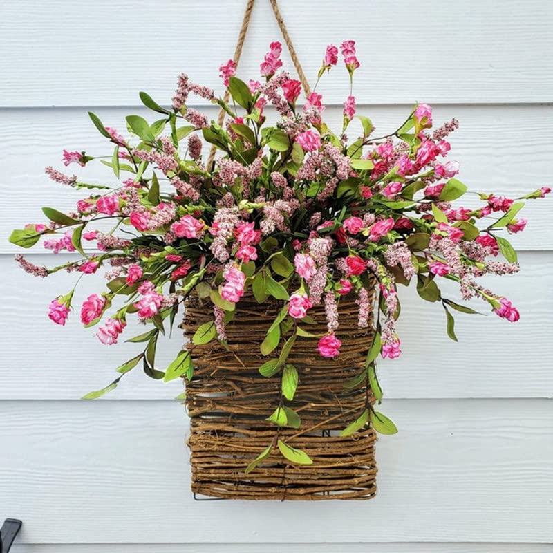 🎁🔥Promotion -50% OFF💐Cream Hydrangea Door Hanger Basket Wreath