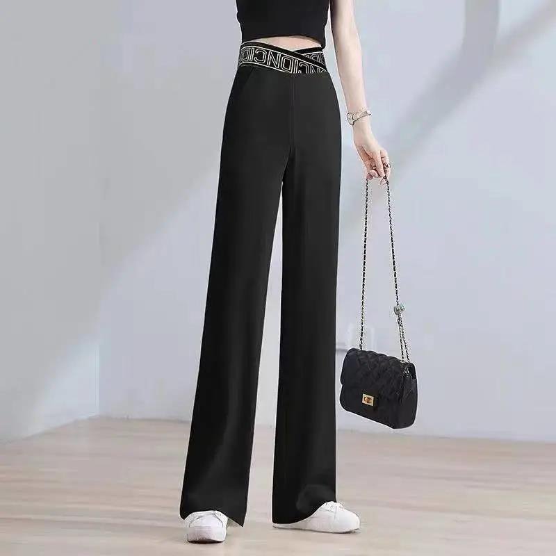 🔥Summer Hot Sale 49% OFF-Ice Silk High Waist Wide-leg Pants