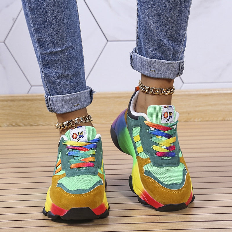 Comfortable & Stylish Rainbow Sneakers